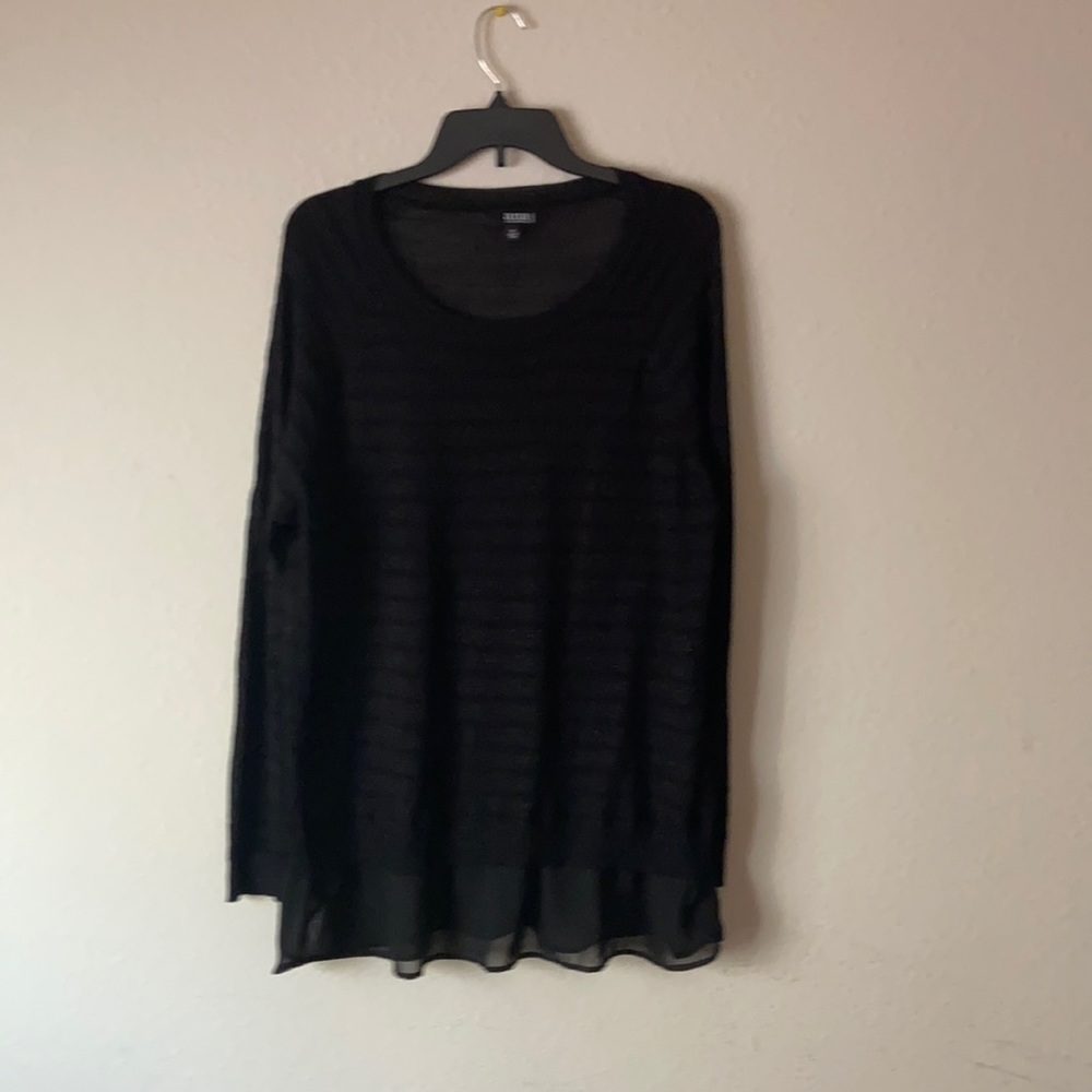 Ana 3 x black shear sweater